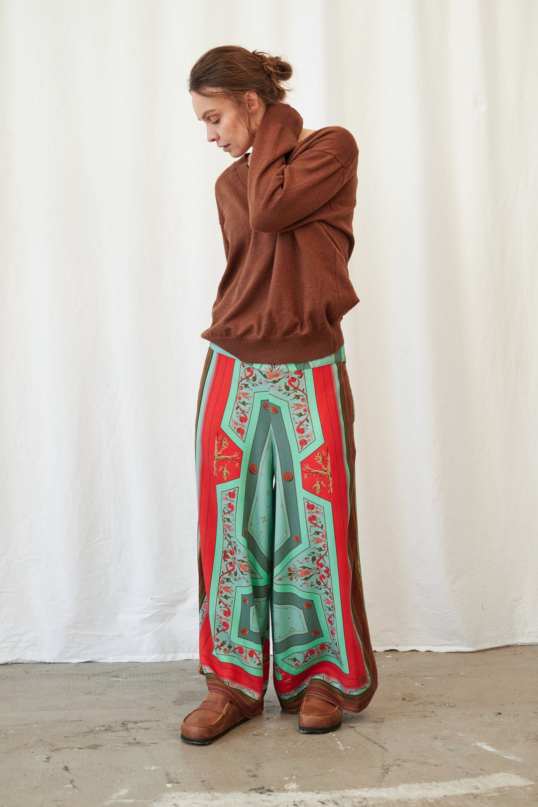 Pantalon Palazzo Aqua Fleur De Lys