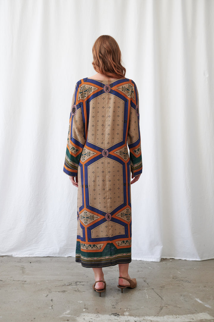 One Hundred Stars Fleur De Lys Sand Kate Dress