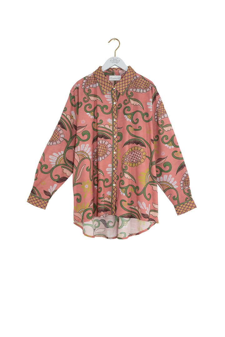 Giant Kantha Dusk Oversized Shirt