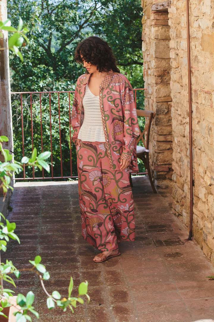 Giant Kantha Dusk Oversized Shirt