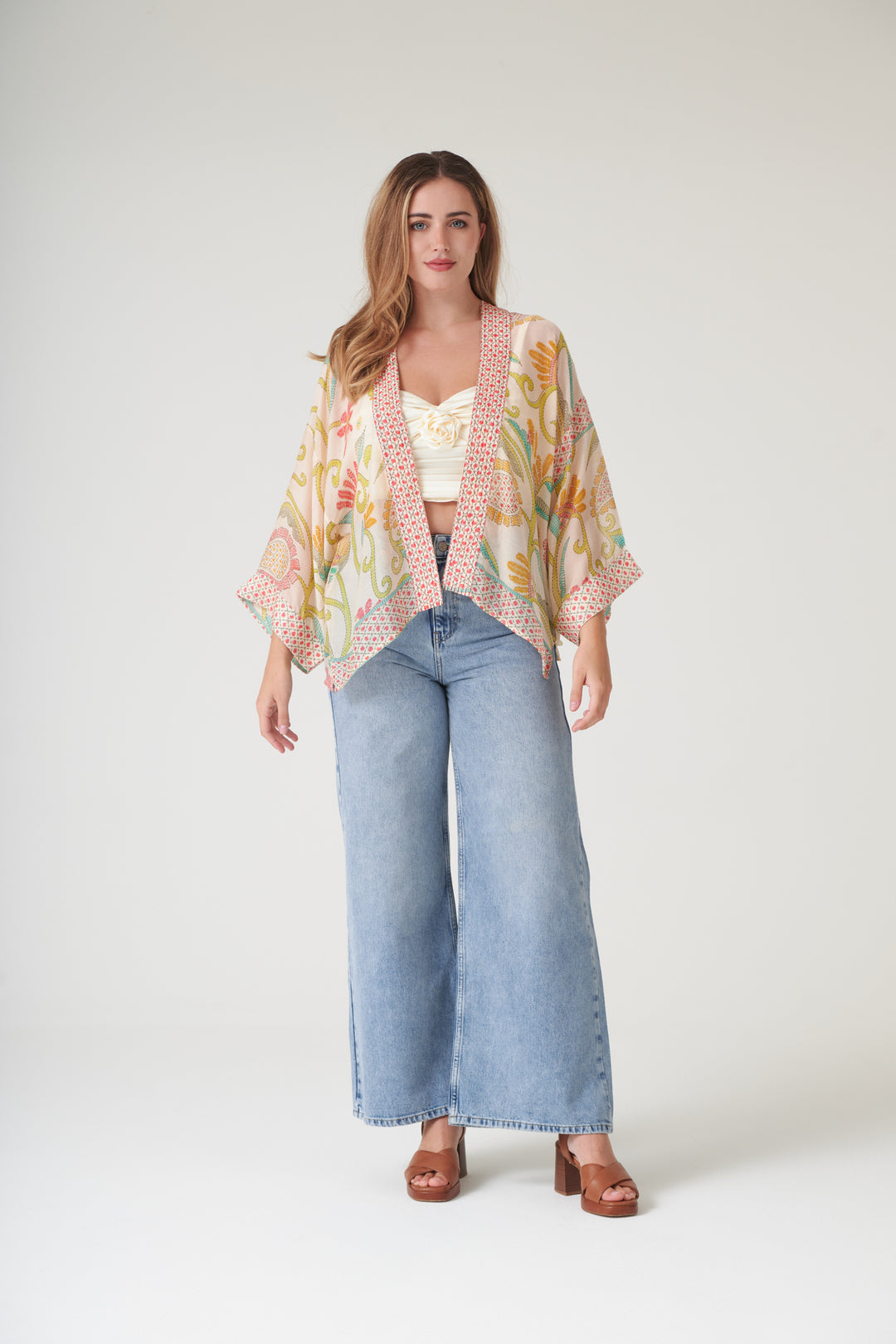 Giant Kantha Lime Kimono