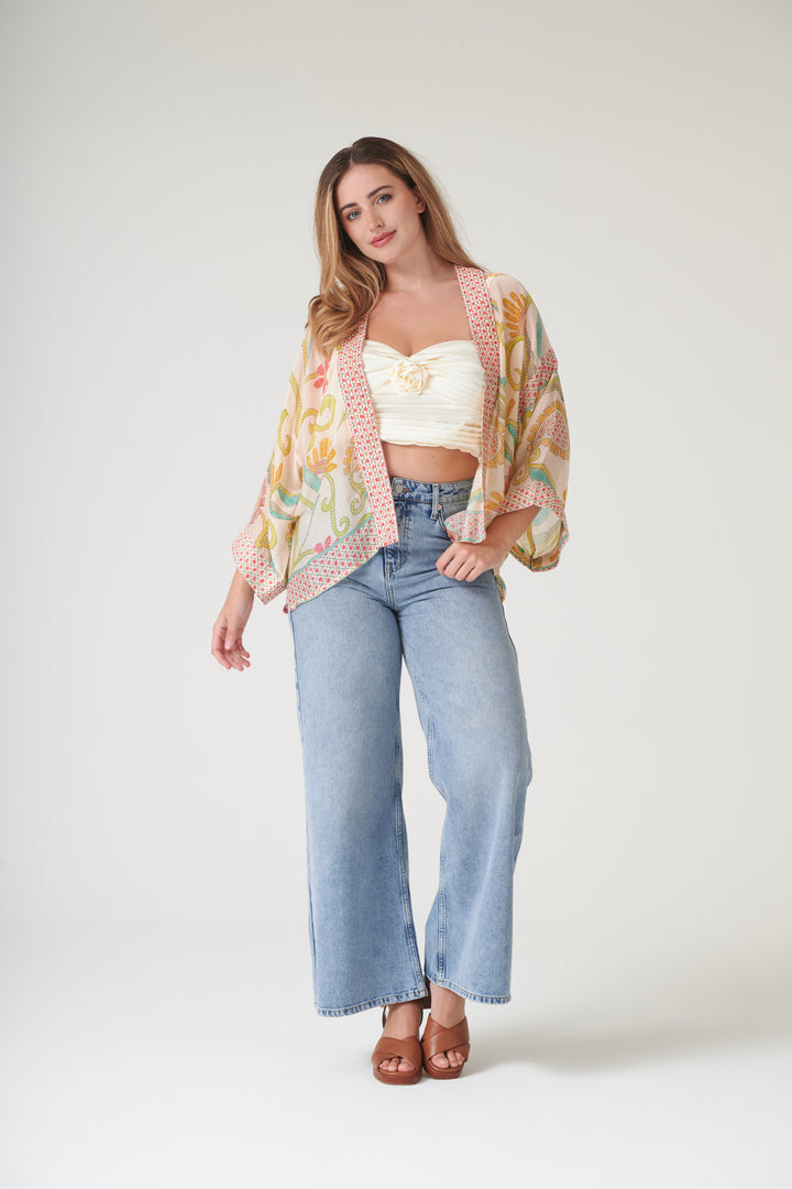 Giant Kantha Lime Kimono