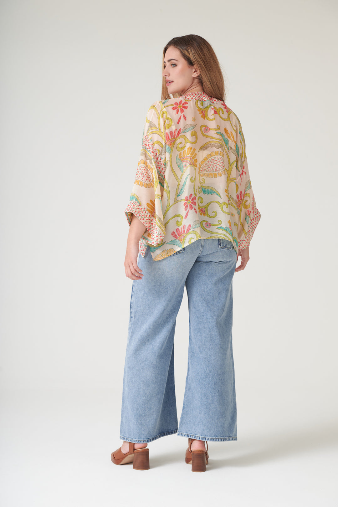 Giant Kantha Lime Kimono