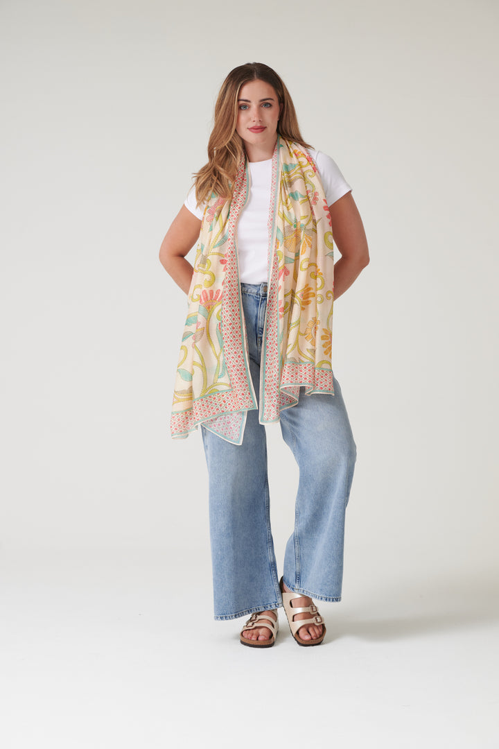 Giant Kantha Lime Scarf