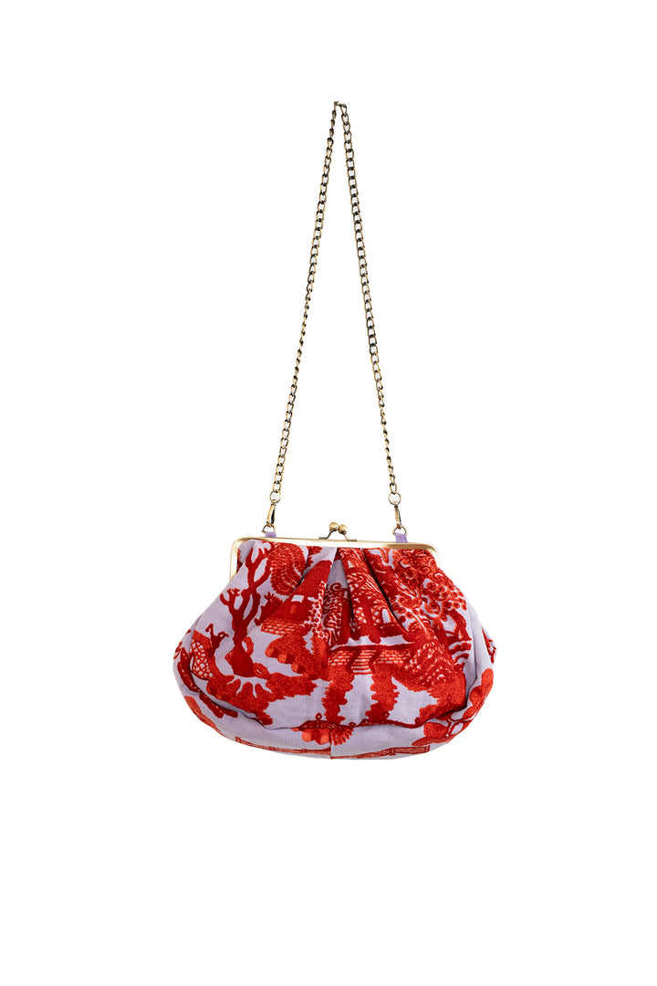 587-00517-Giant Willow Violet Kiss Lock Clutch Bag