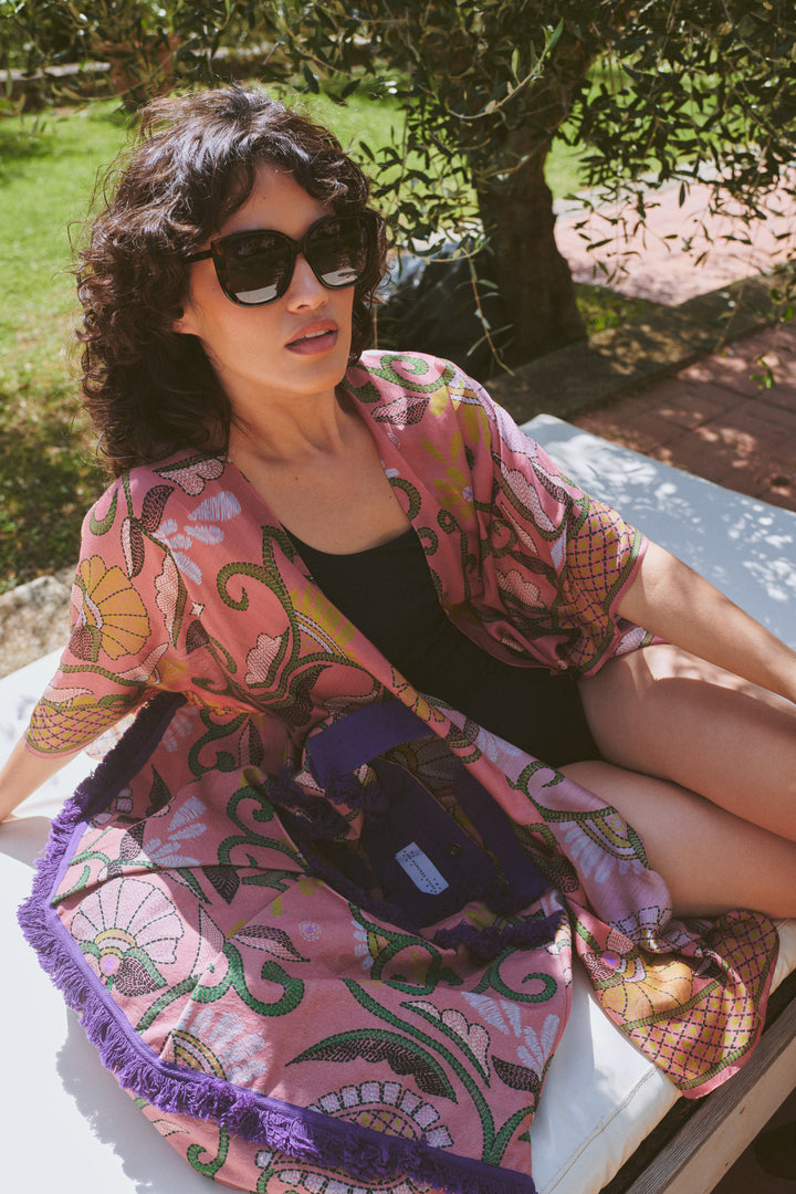 Giant Kantha Dusk Slouch Bag