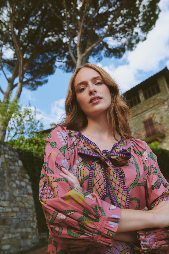 Giant Kantha Dusk Tie Dress