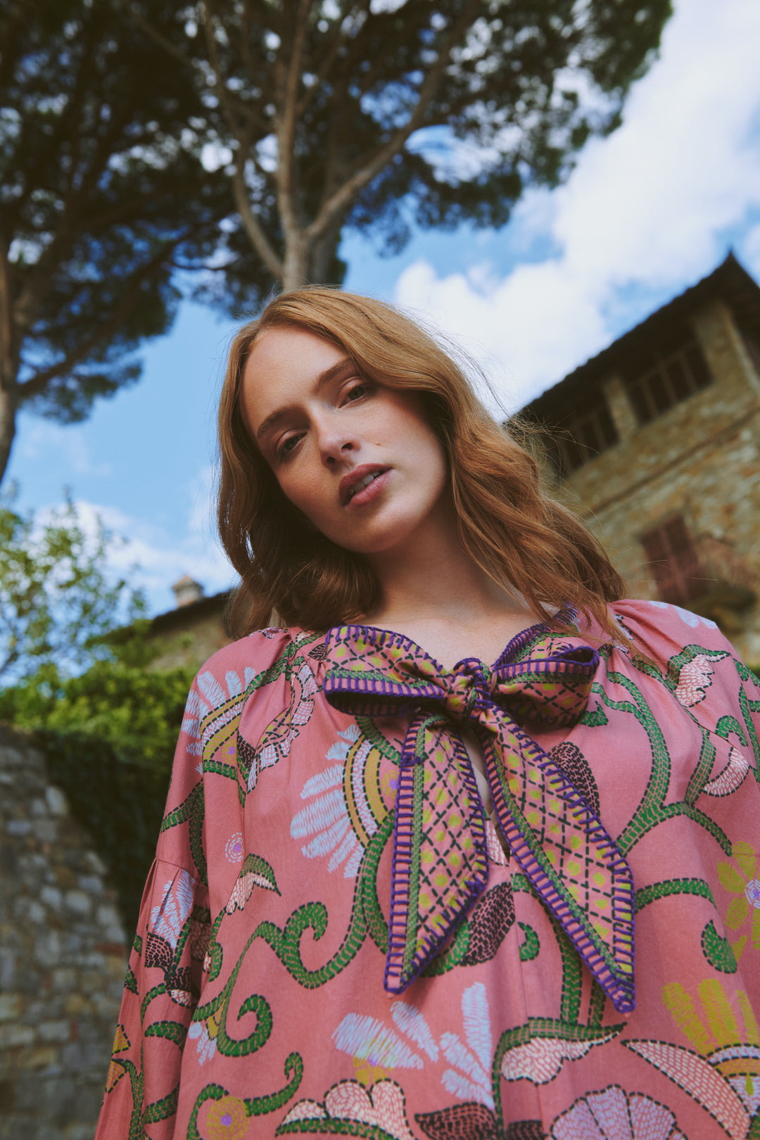 Giant Kantha Dusk Tie Dress