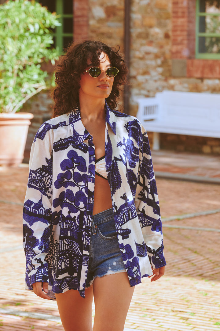 Giant Willow Blue Oversized Shirt