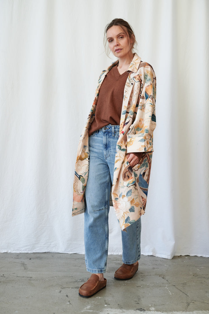 Manteau artisanal nu colibri