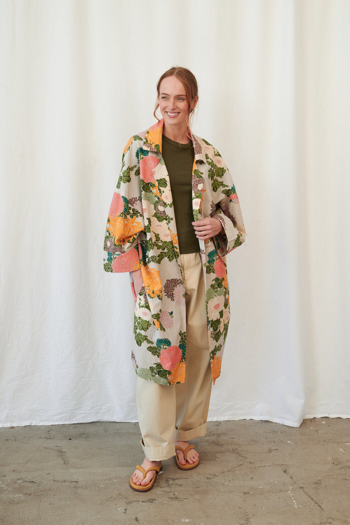 Manteau artisanal en mastic Jacquard