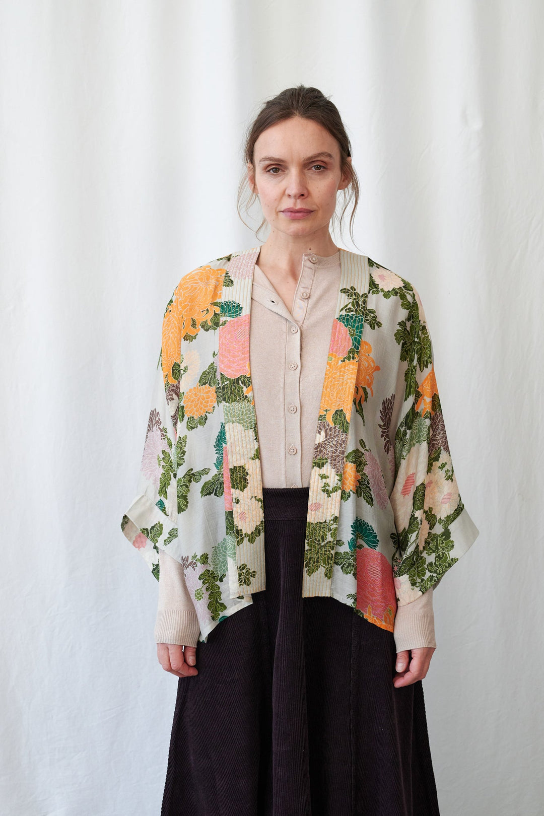 Kimono en mastic Jacquard
