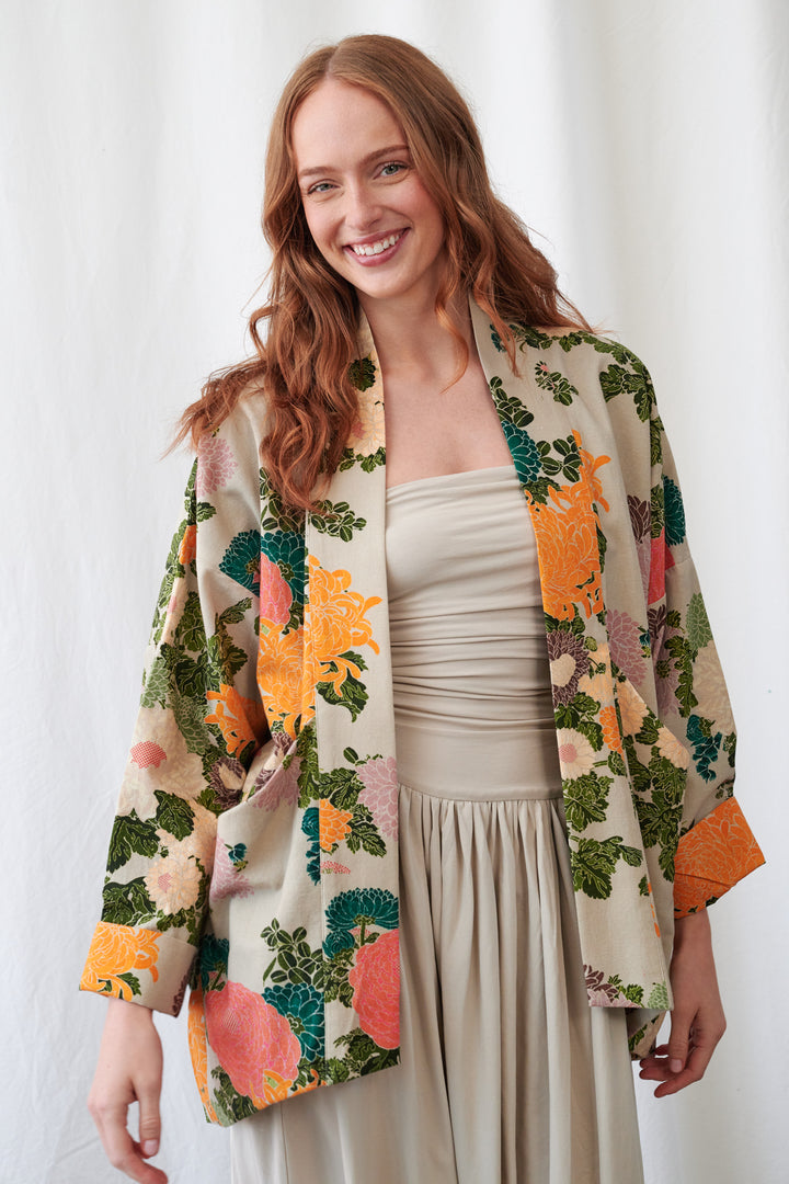 Veste à poches en mastic Jacquard