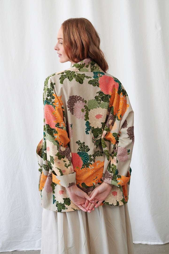 Veste à poches en mastic Jacquard