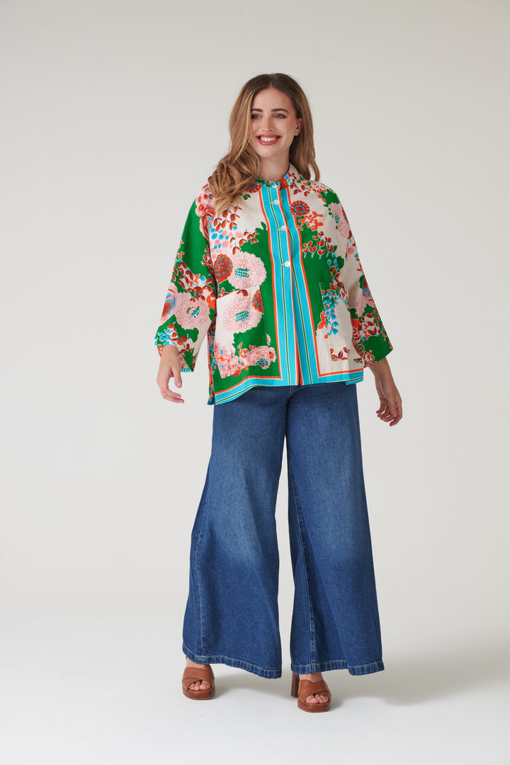 Kitsch Bouquet Green Summer Jacket