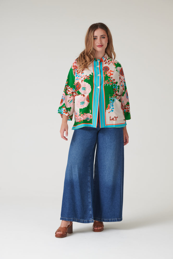 Kitsch Bouquet Green Summer Jacket