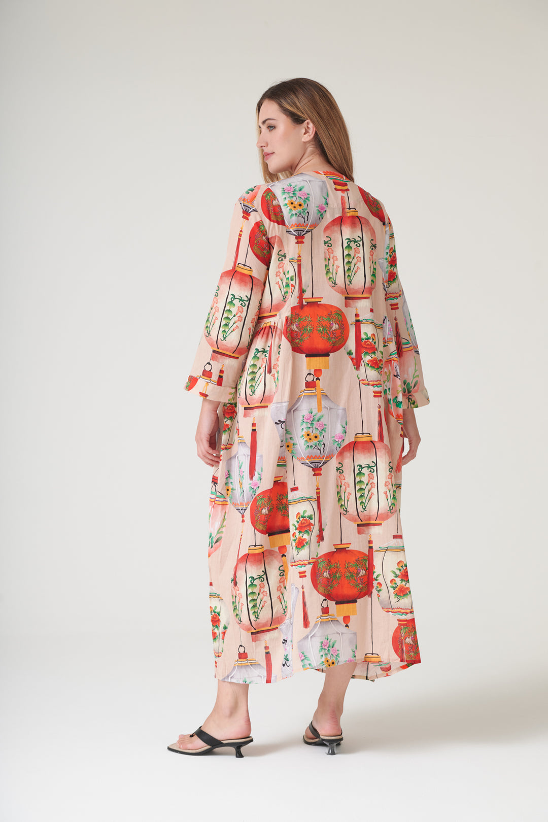 Lanterns Red Pinch Pleat Dress