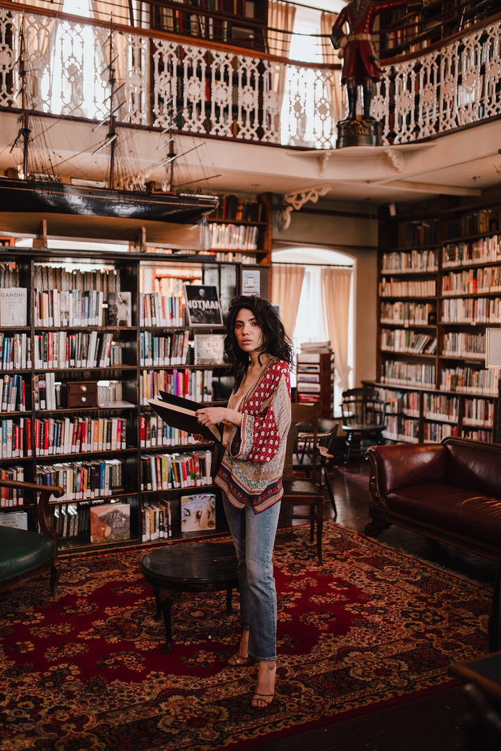 Kimono bordeaux mauresque