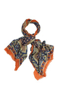 Moorish Blue Wool Scarf
