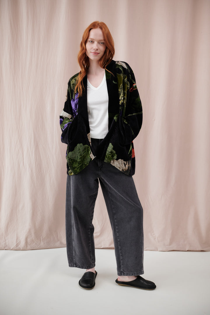 Nasturtium Black Velvet Pocket Jacket