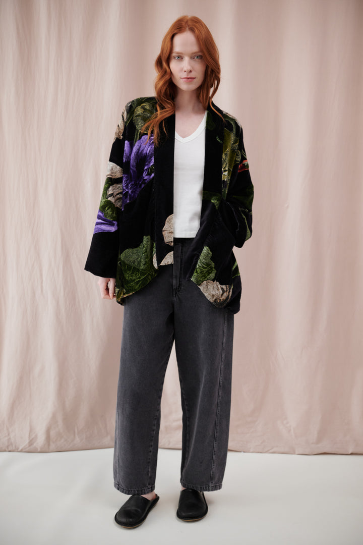 Nasturtium Black Velvet Pocket Jacket