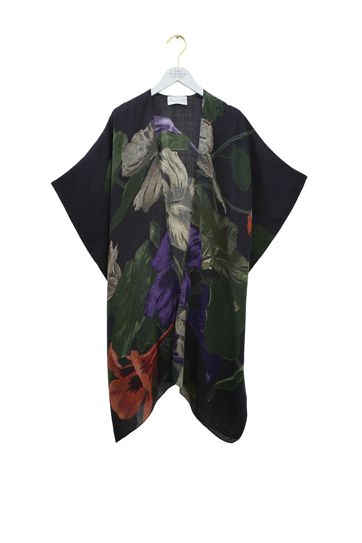 One Hundred Stars Nasturtium Black Wool Throwover