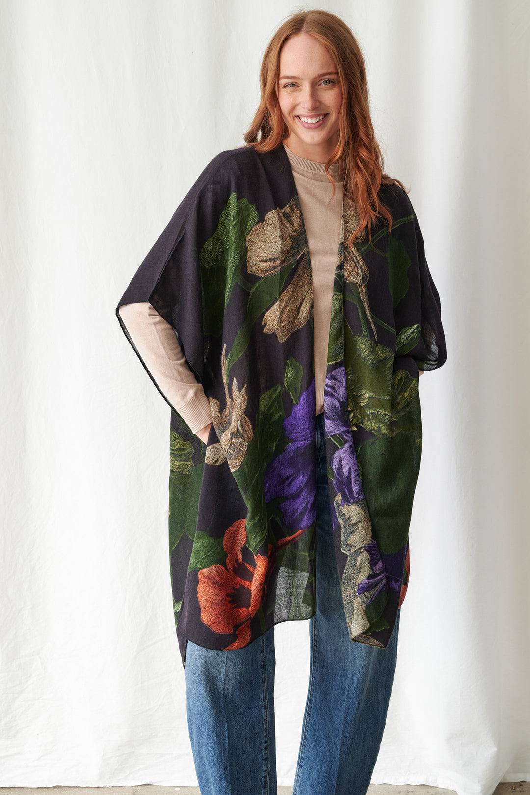 One Hundred Stars Nasturtium Black Wool Throwover