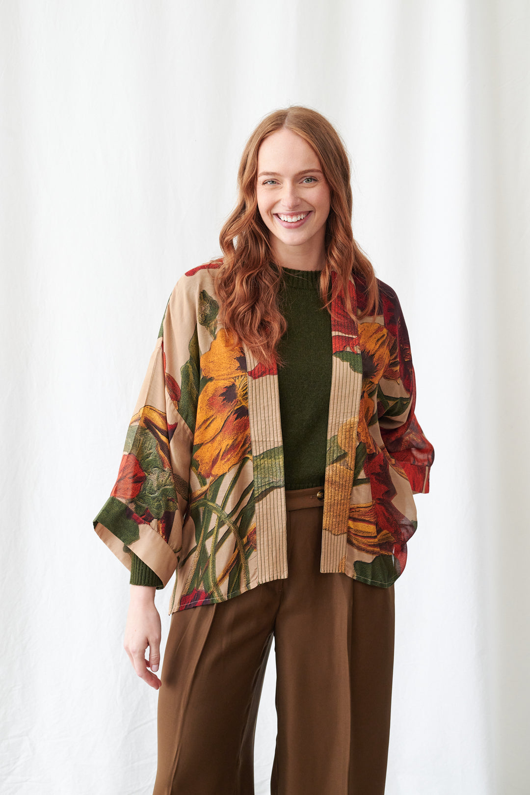 Nasturtium Fawn Kimono