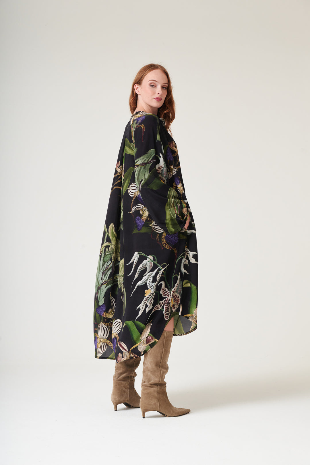 Orchid Black Crepe Darcy Dress