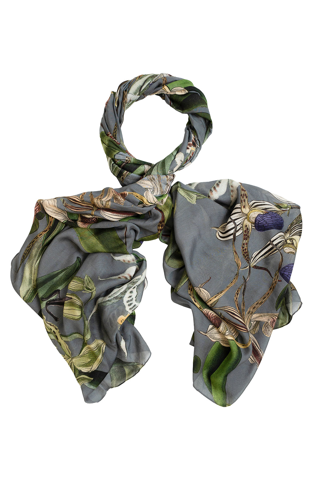 One Hundred Stars Orchid Grey Scarf