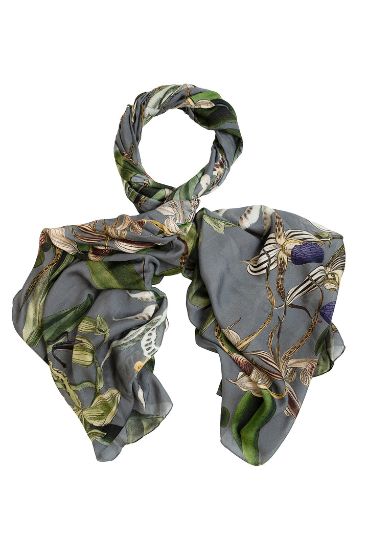 One Hundred Stars Orchid Grey Scarf