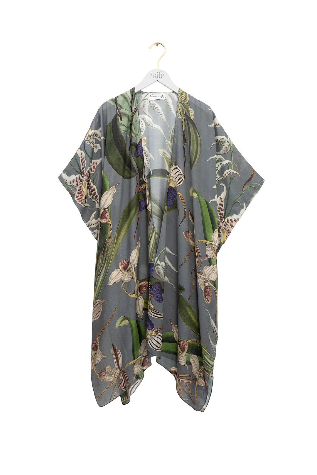 One Hundred Stars Orchid Grey Throwover
