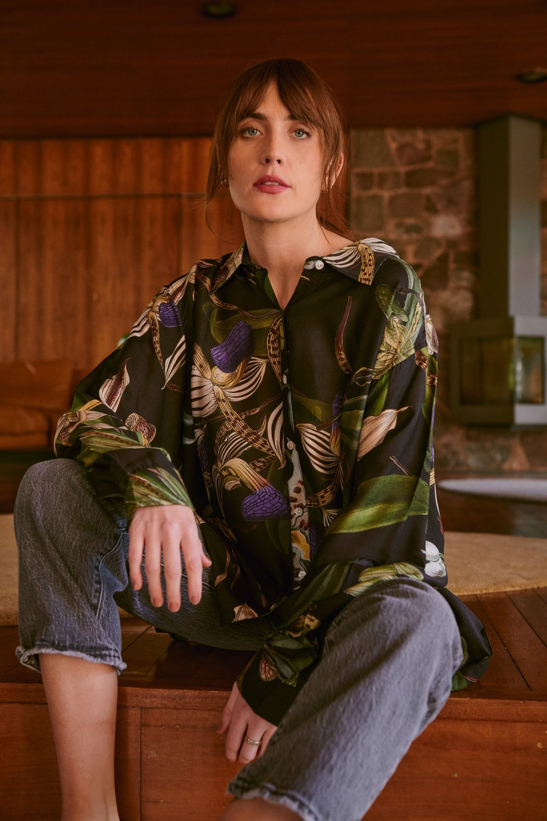 Orchid Black Oversized Shirt
