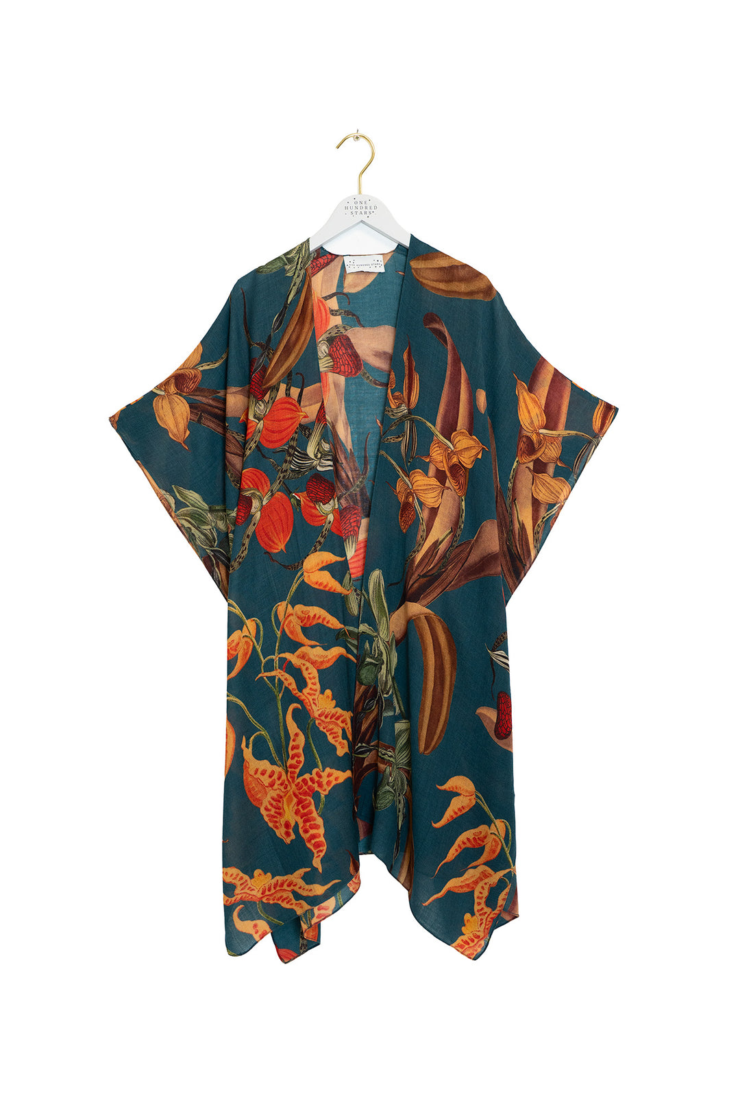 One Hundred Stars Orchid Teal Wool Throwover