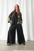 Orchid Black Crepe Kimono