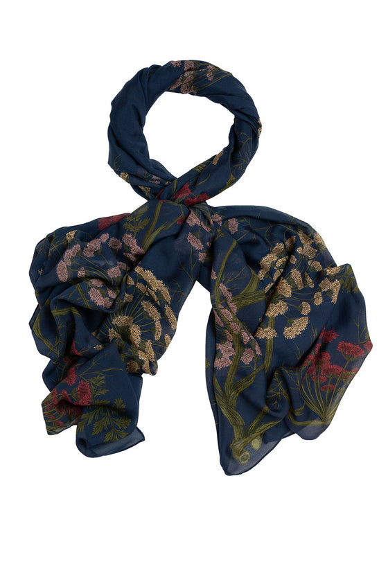 Parsley Seed Navy Scarf