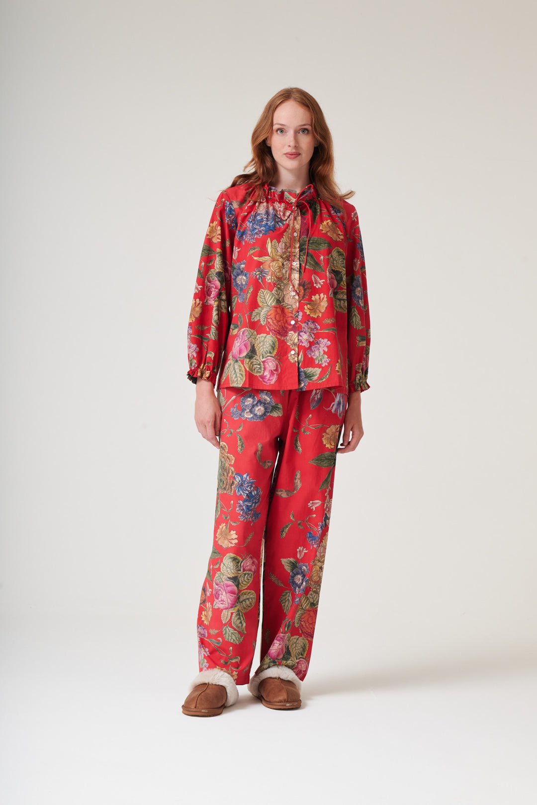Primula Berry Poplin Pyjama Set
