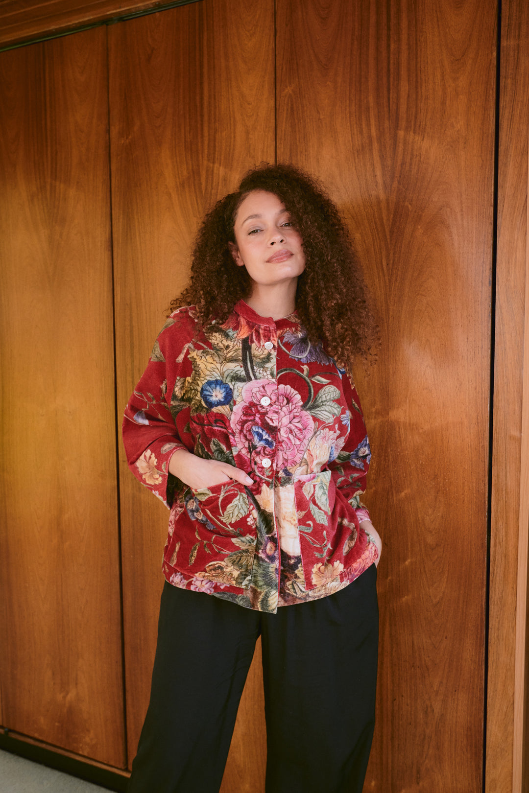 Primula Berry Velvet Jacket