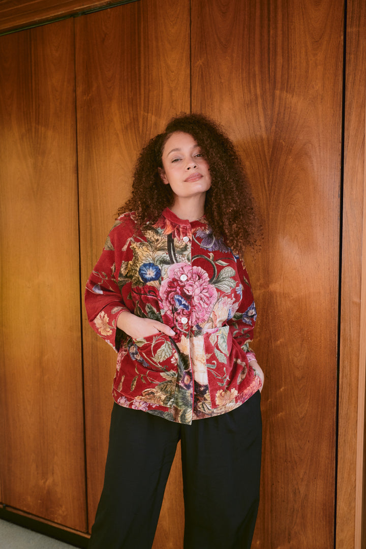 Primula Berry Velvet Jacket