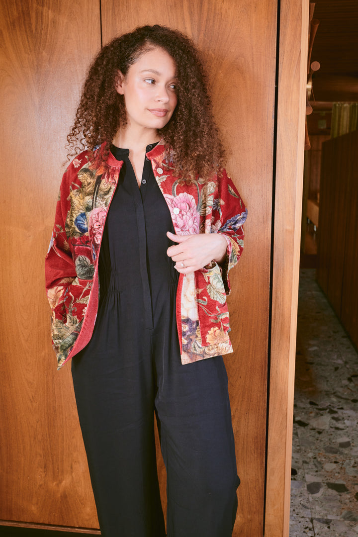 Primula Berry Velvet Jacket