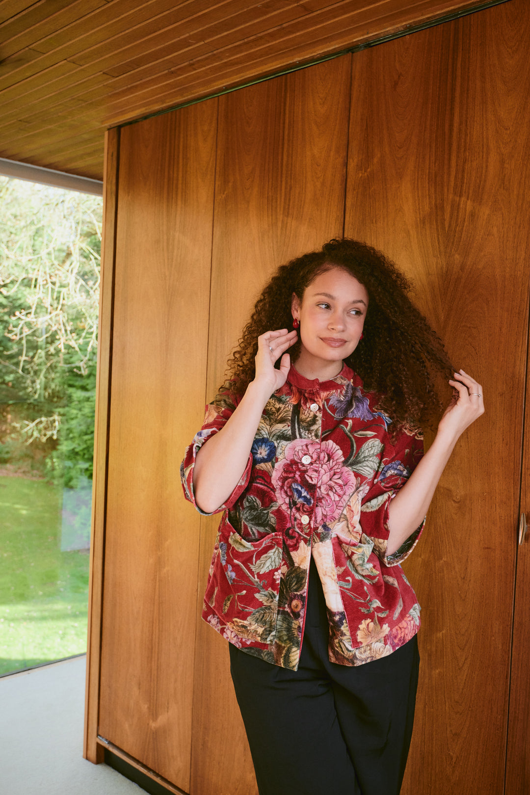 Primula Berry Velvet Jacket