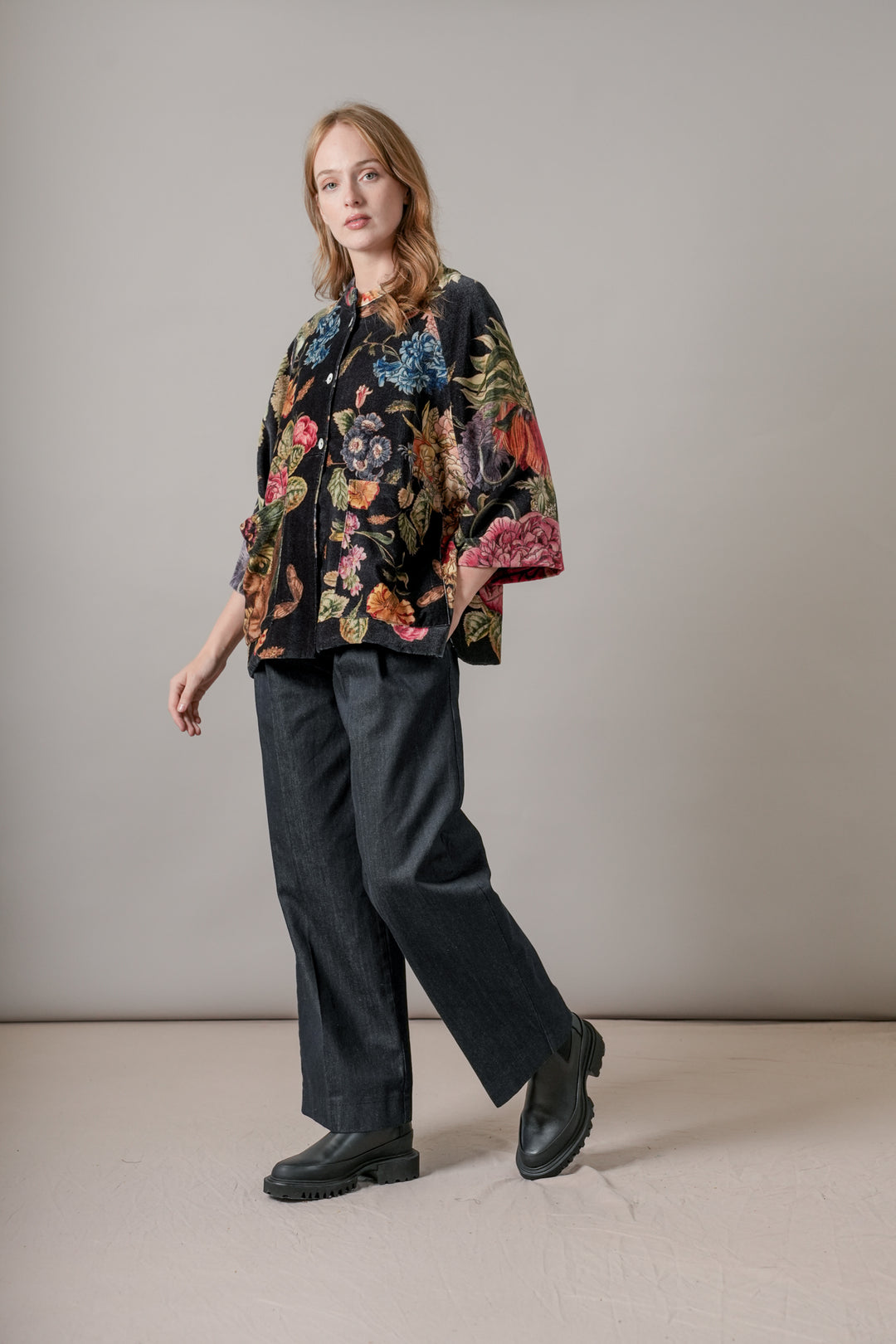 Veste en velours noir Primula