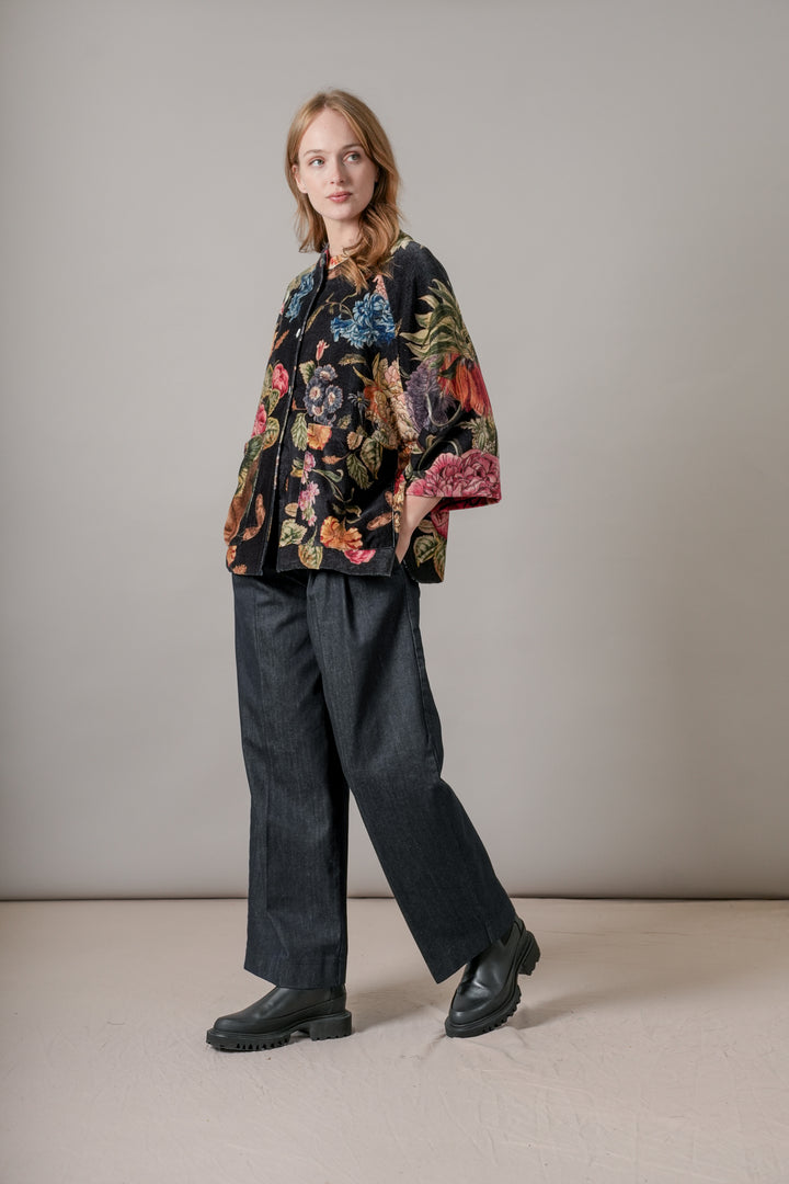 Veste en velours noir Primula
