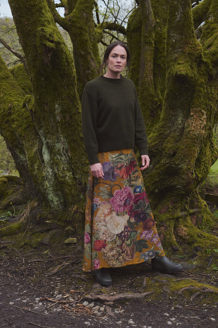 Primula Gold A-line Maxi Skirt