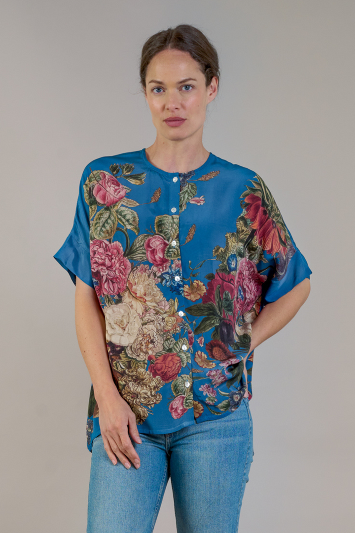 Primula Teal Tea Blouse