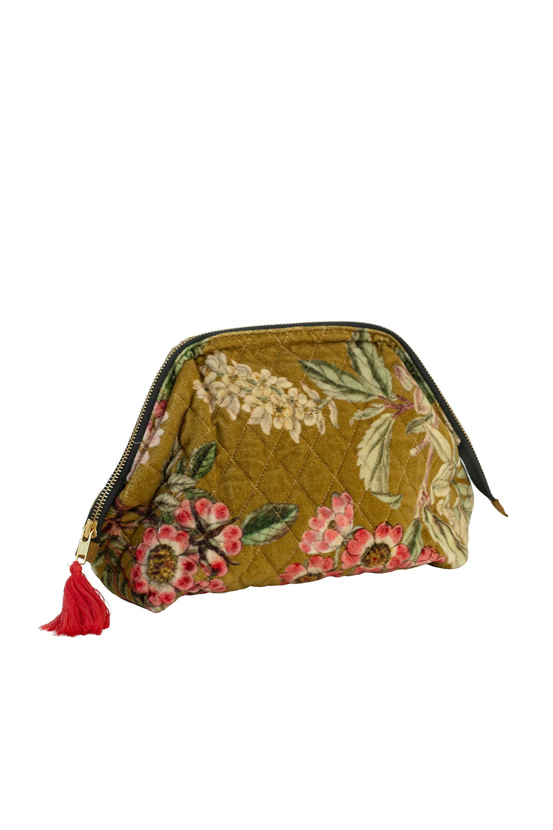 One Hundred Stars Rhodoleia Gold Velvet Pouch