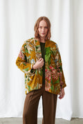 Rhodoleia Gold Velvet Pocket Jacket