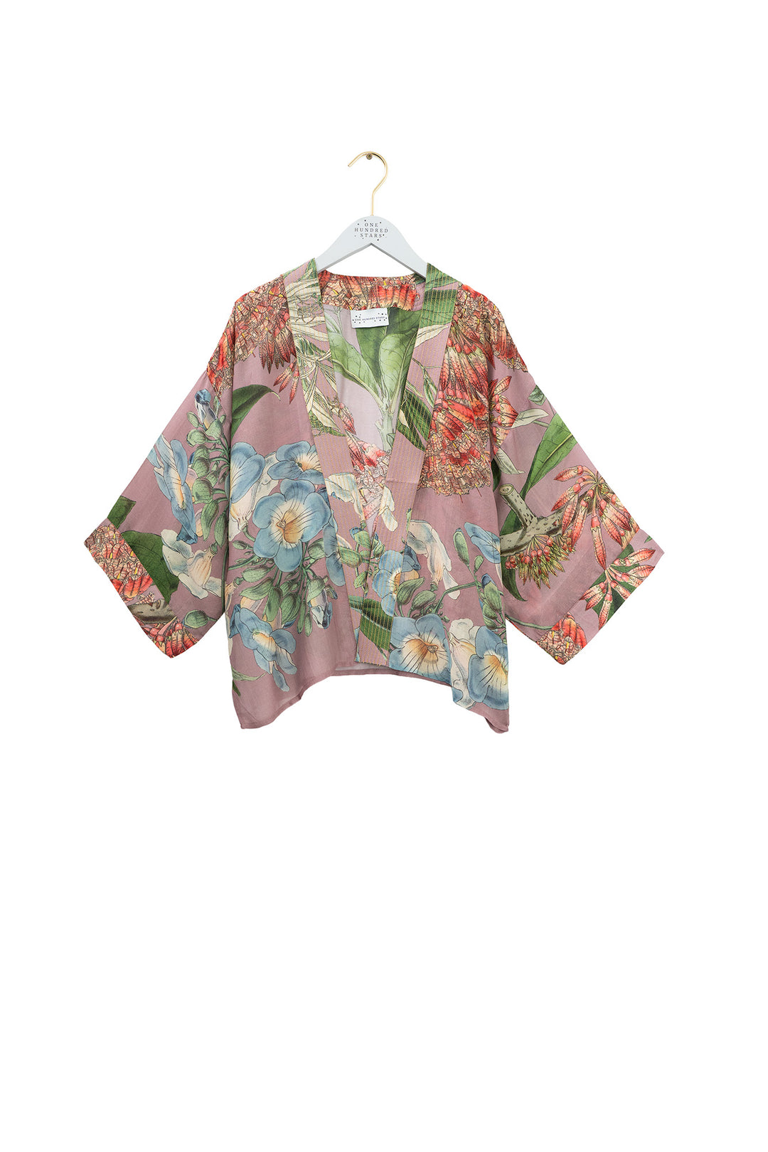 One Hundred Stars Rhodoleia Pink Kimono