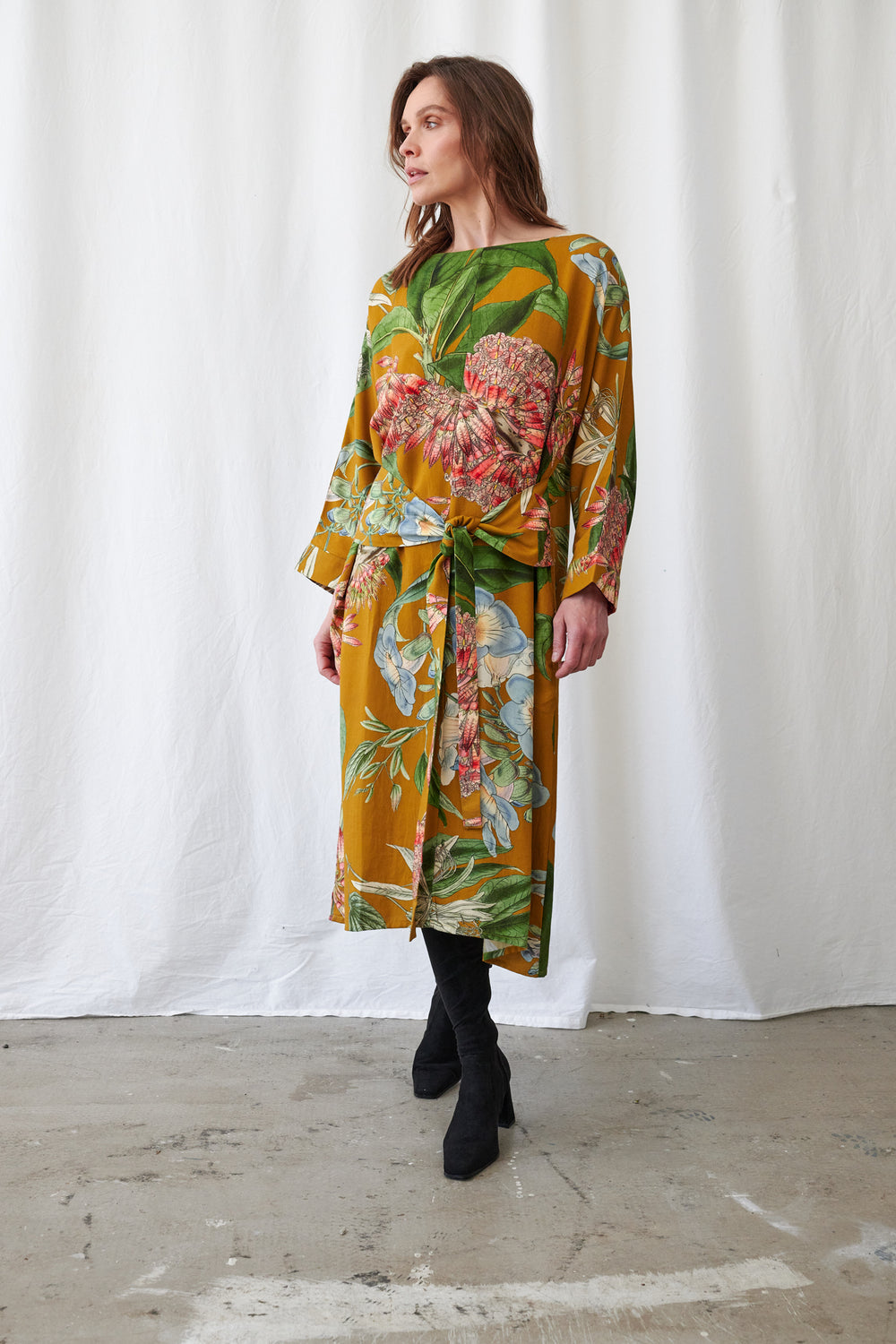 One Hundred Stars Rhodoleia Gold Kate Dress
