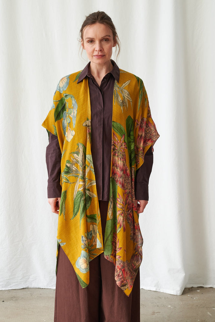 One Hundred Stars Rhodoleia Gold Wool Throwover